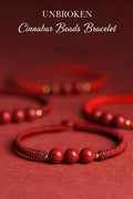 Unbroken Hand-Woven Cinnabar Small Beads Bracelet