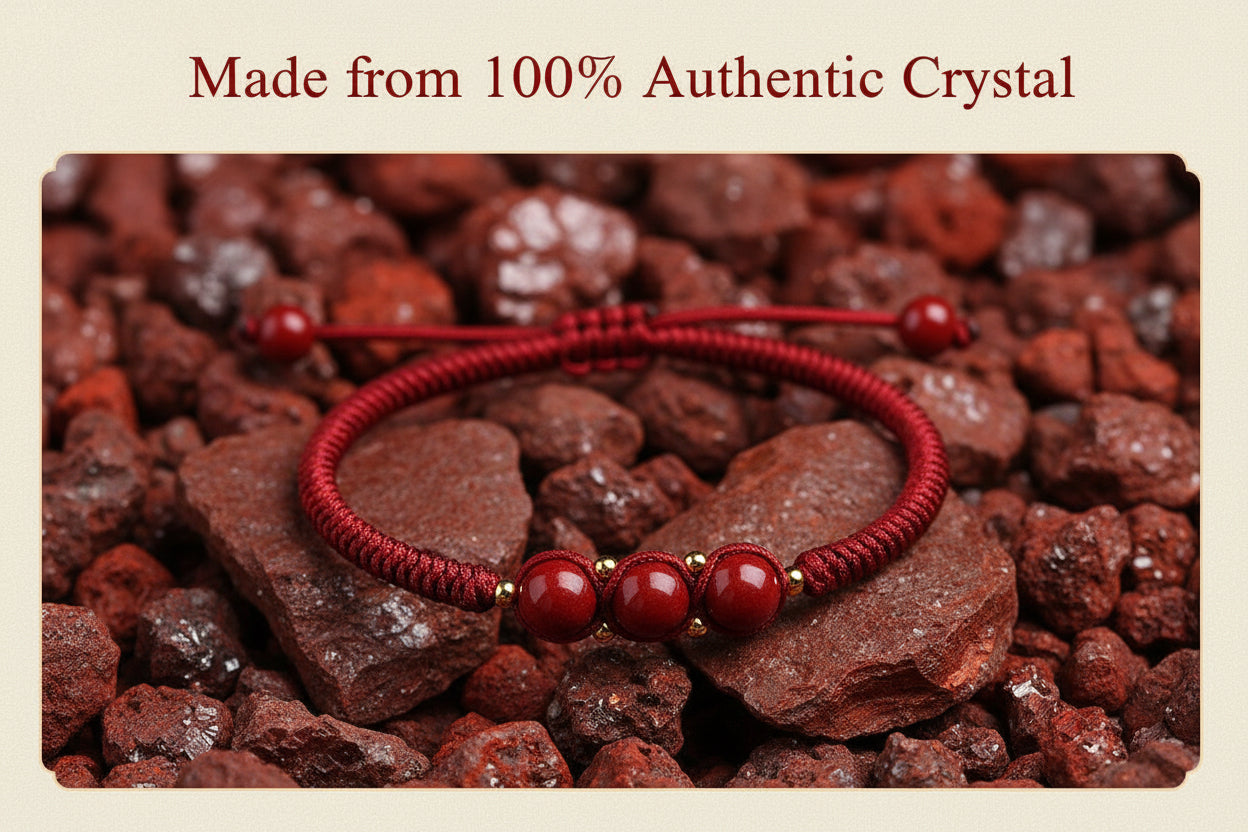 Unbroken Hand-Woven Cinnabar Small Beads Bracelet