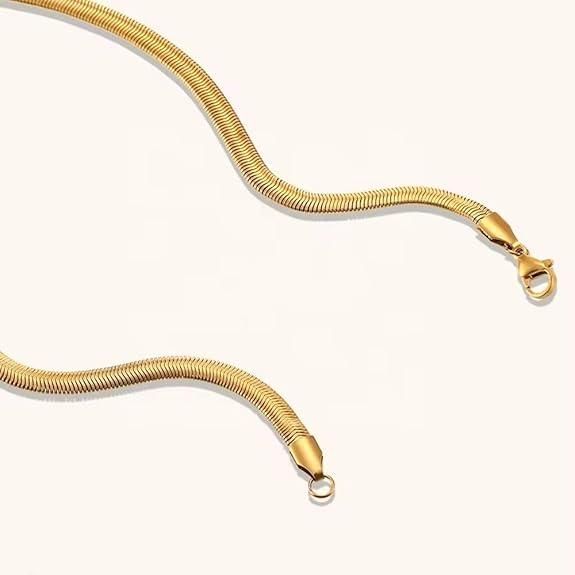 UNBROKEN  Men'sGolden Snake Chain