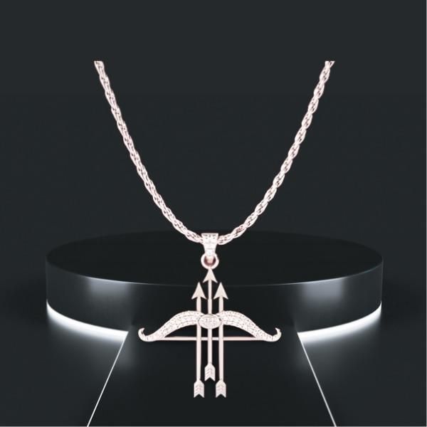 Ram Dhanush Silver Plated Pendant Chain