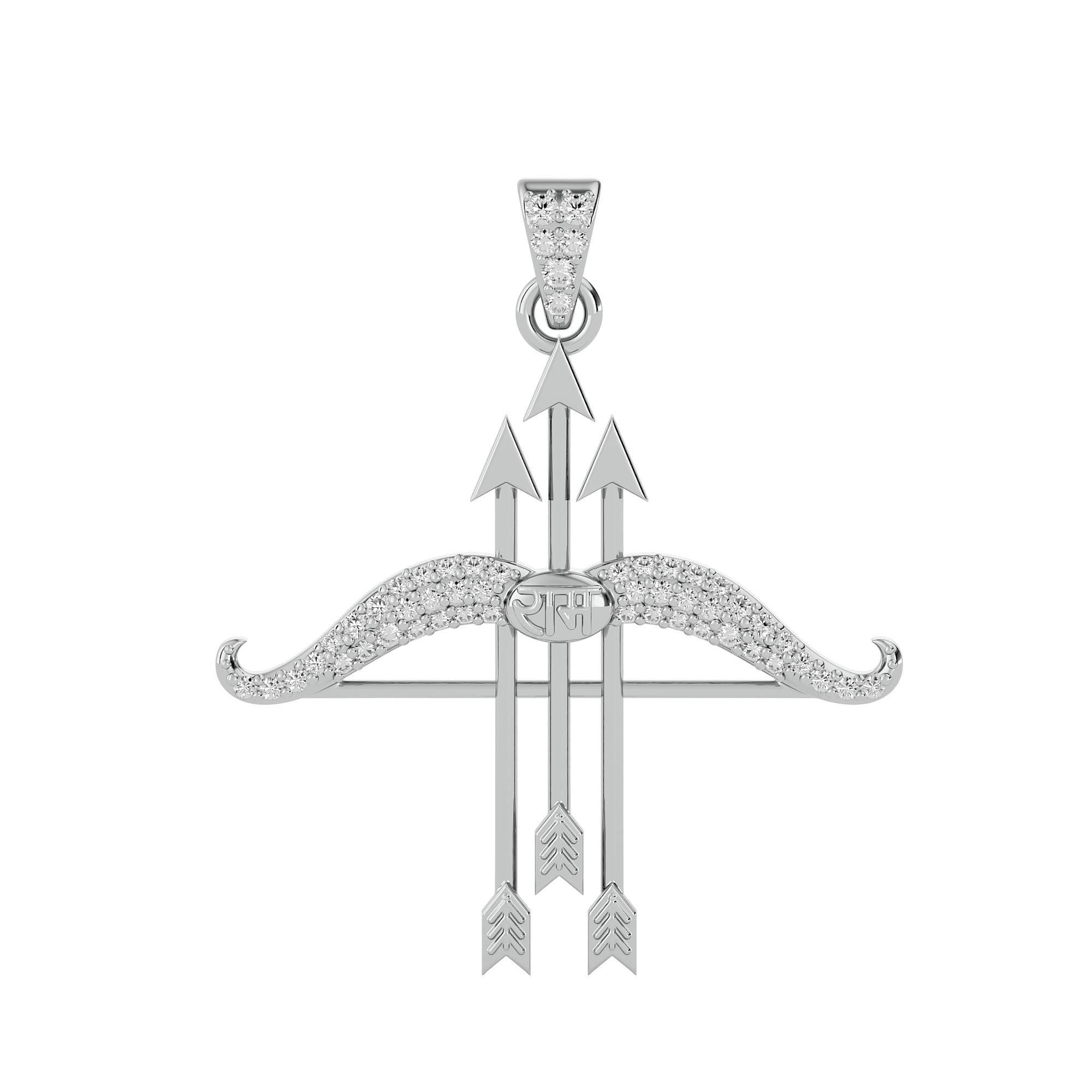 Ram Dhanush Silver Plated Pendant Chain