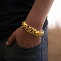 UNBROKEN 9K GOLD CUBAN BRACELET