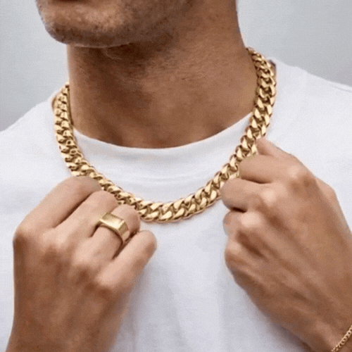 Men's Golden Cuban Chain