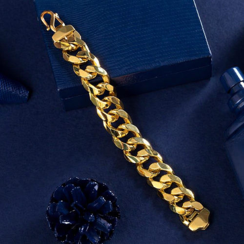 UNBROKEN 9K GOLD CUBAN BRACELET