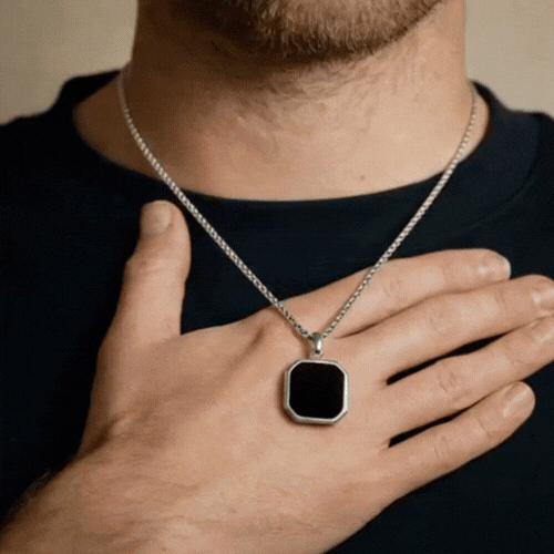 Men's Silver Plated Chain With Pendant