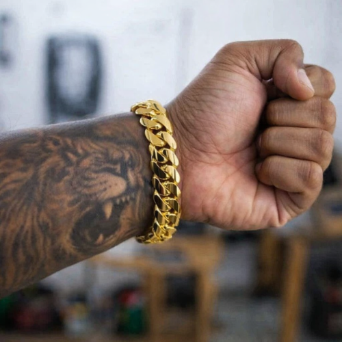 UNBROKEN 9K GOLD CUBAN BRACELET