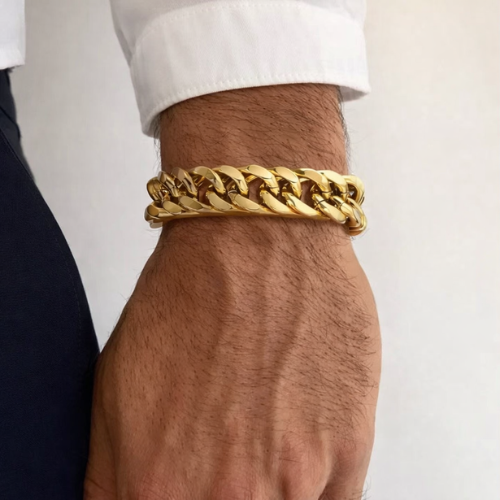 UNBROKEN 9K GOLD CUBAN BRACELET