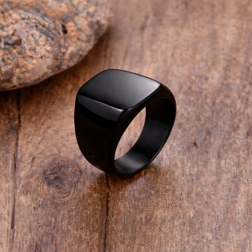 UNBROKEN BLACK SQUARE RING