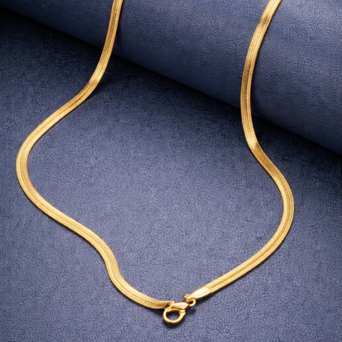 UNBROKEN  Men'sGolden Snake Chain