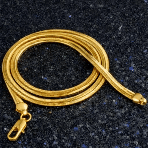 UNBROKEN  Men'sGolden Snake Chain